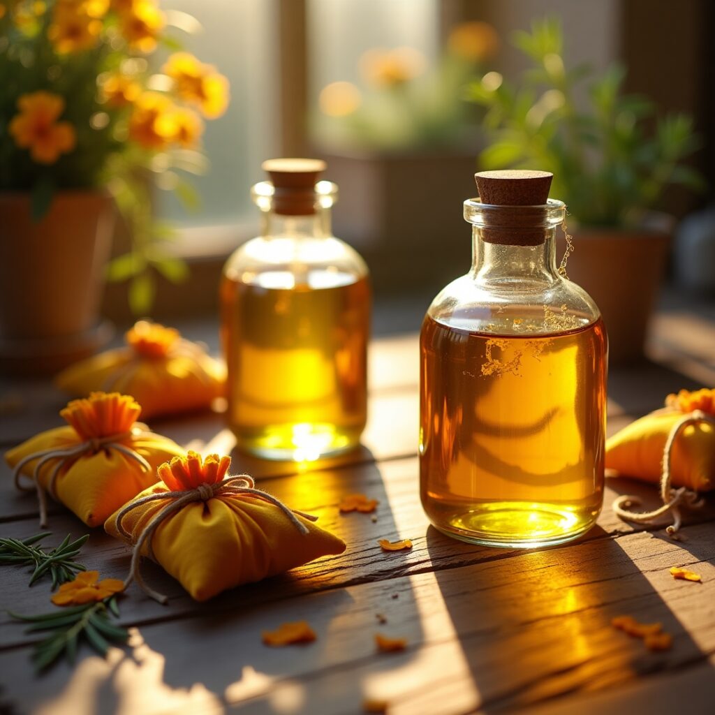 Erbe del Sole: Oleoliti e Sacchetti Magici per la Protezione