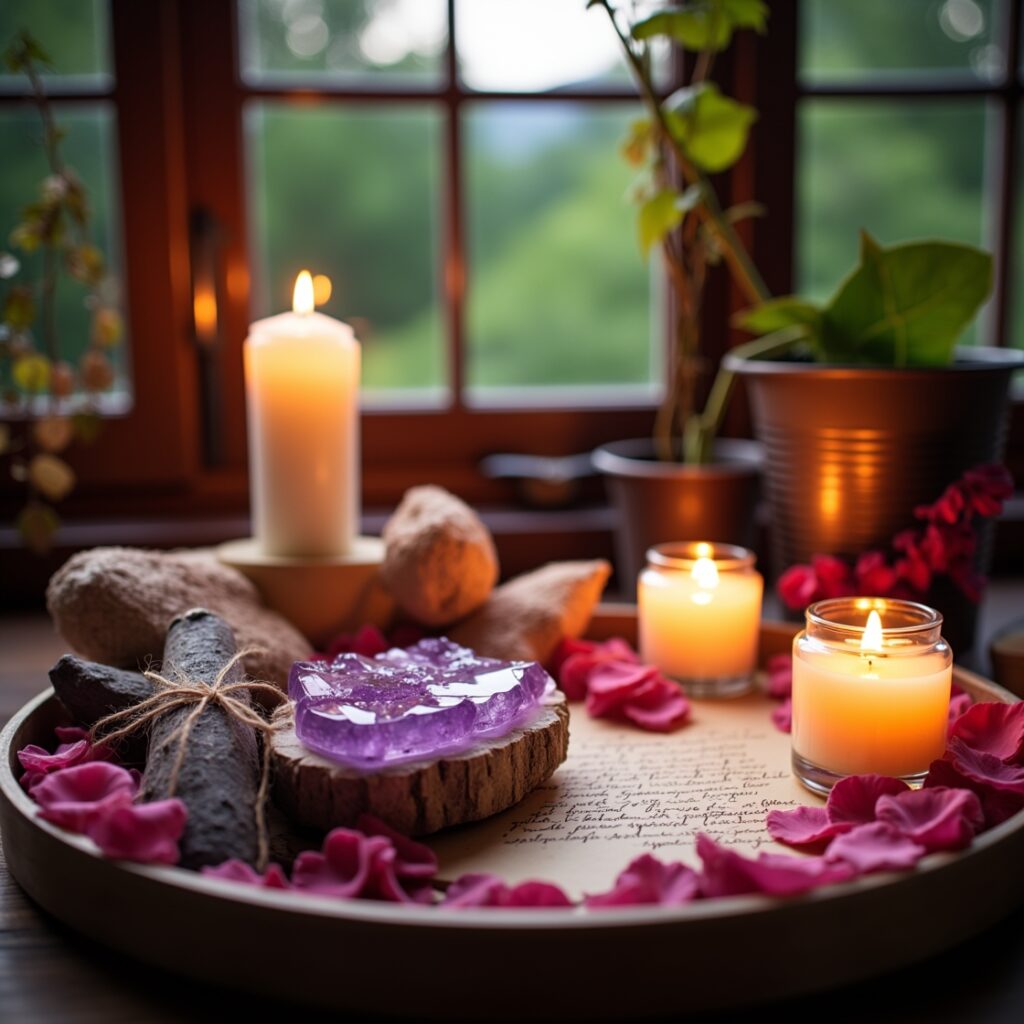 Cristalli e salvia per sciogliere il senso di colpa e purificare il cuore