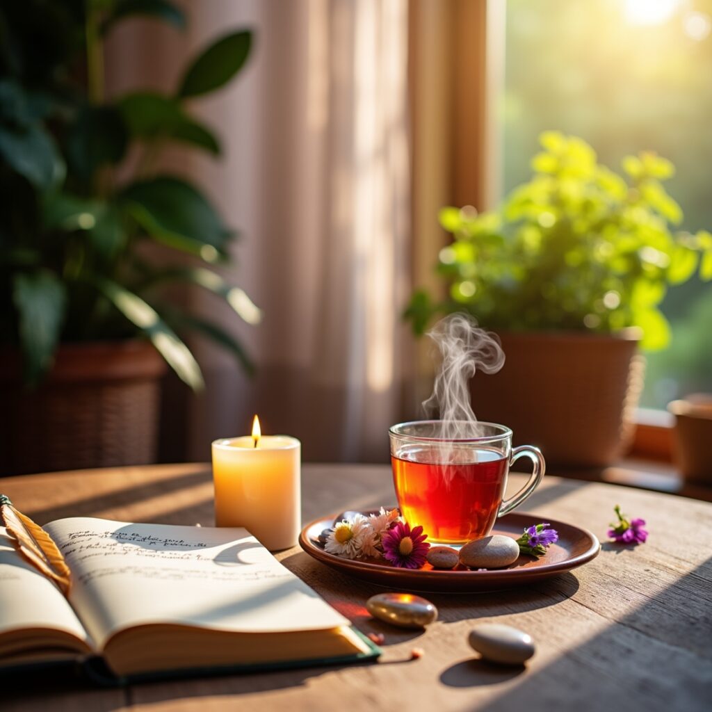 Respira via l’ansia: rituale calmante con camomilla e passiflora