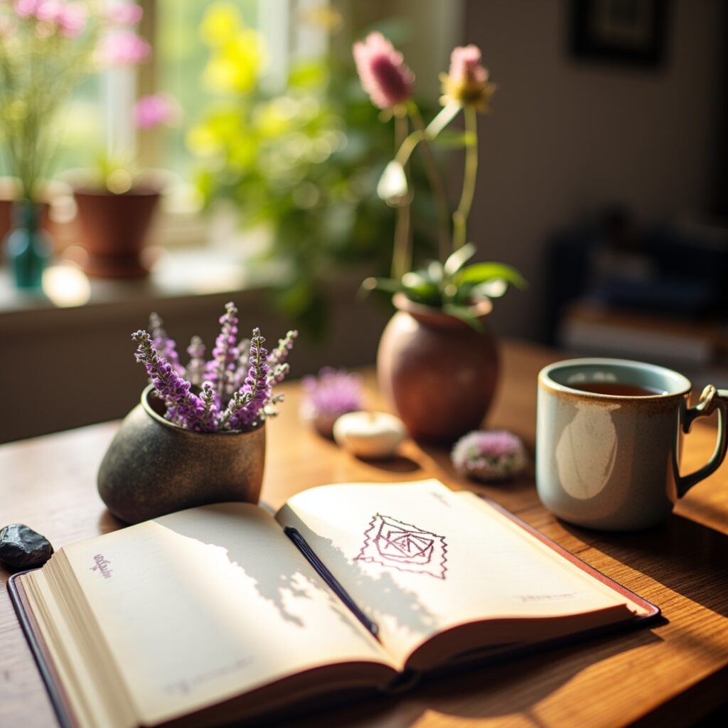 Rituale da scrivania con ematite e lavanda per affrontare le colleghe tossiche