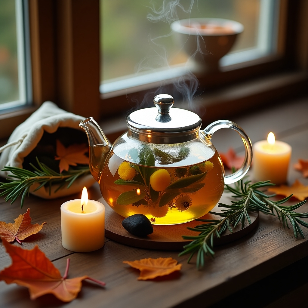 Sussurri d’autunno: erbe e cristalli per rituali semplici in casa