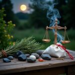 Purificarsi in Luna Calante: erbe e cristalli per tagliare l’invidia e la tossicità (Bilancia)