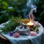 Scudo di Falce: erbe e cristalli in Luna crescente