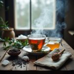 Luna d’inverno: tisana rosmarino–alloro, sacchetto di protezione e acqua lunare al quarzo