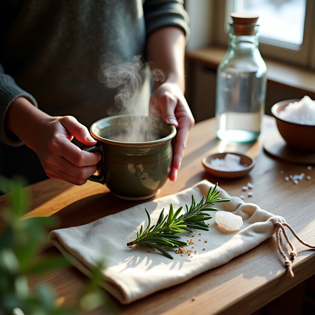 Protezione d’inverno: tisana d’alloro, sacchetto al quarzo e acqua lunare per la casa