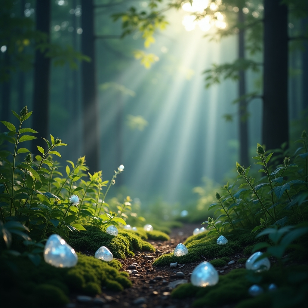 Erbe Magiche e Cristalli: La Saggezza della Pietra di Luna