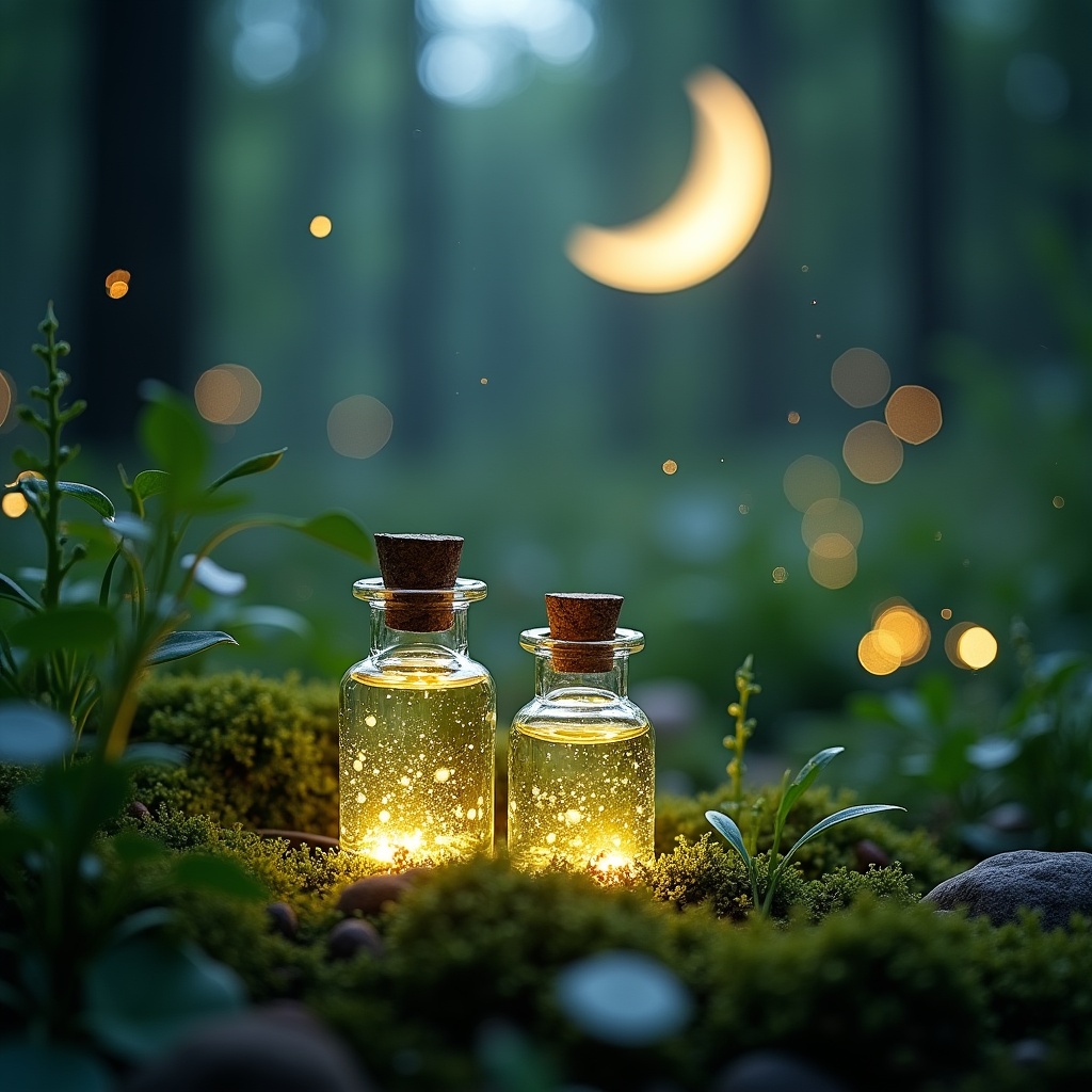 Erbe Magiche: L’Olio Sacro di Luna Crescente per la Purificazione