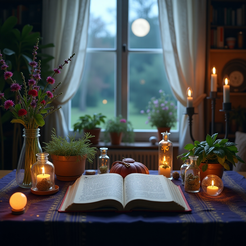 Creare un Sacchetto Magico di Protezione con Erbe Magiche durante la Luna Calante